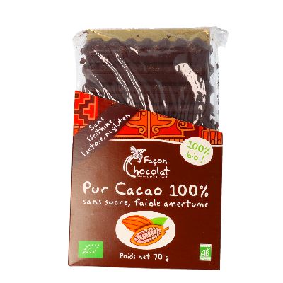 Chocolat Noir 100% Tablette 70g