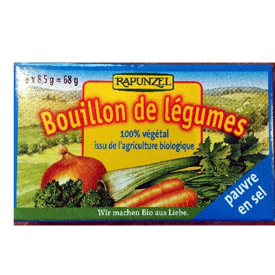 Bouillon Legumes Pauvre Sel Cubes 68g
